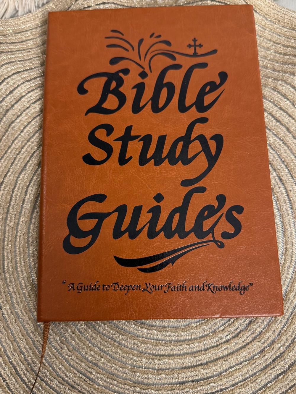 Bible Study Guide Faux Leather Christian Faith Journal Devotional Workbook 6x8.5